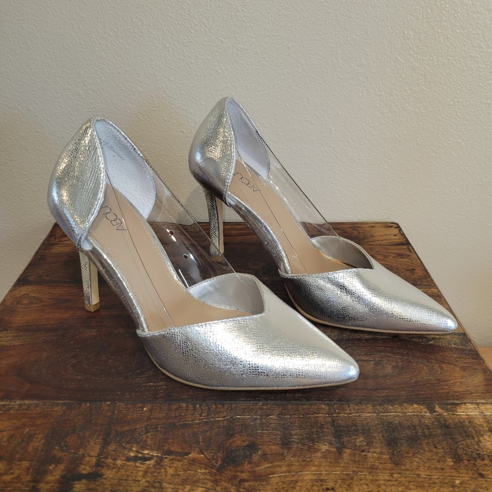 Abound Silver Women's Heels SZ 7.5M